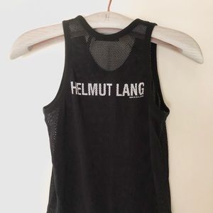 Black mesh Helmut Lang tank top